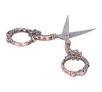 Qudinip Ciseaux à Fleurs Vintage, Ciseaux à Broder Rétro pour Travaux D'aiguille et Travaux Manuels, Acier Inoxydable, Petits et Légers, 1 Pièce (Or Rose)