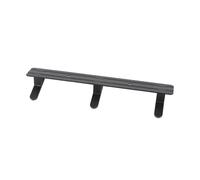 Qudinip Crochets de Rangée en Aluminium Space, Crochet Mural Robuste pour Salle de Bain, Cuisine, Placard-noir, 1 unité (3 crochets)