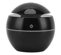 Qudinip Diffuseur D'arômes, Humidificateur, Mini Conception Ronde, Machine D'aromathérapie Alimentée par USB, pour la Maison et Le Bureau, Noir, 130ml