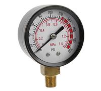 Qudinip Dispositif de Manomètre Radial Y50, Mesure de Précision pour L'eau, le Pétrole et le Gaz dans les Aquariums et les Spas, en Acier Inoxydable 1/8 Pouces NPT
