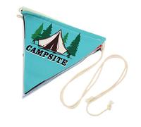 Qudinip Drapeau à Cordes de Camping, Fanion coloré pour la Décoration Extérieure, Longueur de 3 Mètres pour Les Fêtes et Le Camping, Matériau en Tissu de qualité Supérieure, 10 Pièces