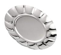 Qudinip Ensemble D'assiettes à Dîner en Acier Inoxydable, 2 Plateaux Ronds pour Collations, Fruits, Accessoire de Cuisine, Tailles 8 et 7 Pouces (7 pouces)