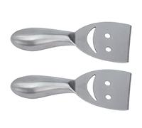 Qudinip Ensemble de 2 Rabots à Fromage en Acier Inoxydable pour Trancher sans Effort les Fromages à Pâte Molle et Dure, Parfait pour les Fêtes et les Rassemblements