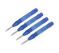 Qudinip Ensemble de 4 Poinçons Centraux en Acier Rapide, Kit D'outils Automatique pour L'installation et L'entretien, Conception Antirouille Durable, Longueur 5" (Bleue)