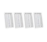 Qudinip Ensemble de Tableau de Liste de Contrôle Portable 4 Pièces avec Tableau de Corvée Détachable pour Usage de Bureau à Domicile Matériau PVC 20x12 Cm (MYCHORES)