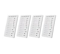 Qudinip Ensemble de Tableau de Liste de Contrôle Portable 4 Pièces avec Tableau de Corvée Détachable pour Usage de Bureau à Domicile Matériau PVC 20x12 Cm (LISTE DE CONTRÔLE DU VR)