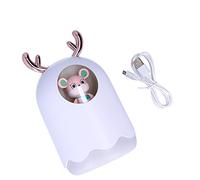 Qudinip Humidificateur D'air USB pour Bureau et Maison, Diffuseur D'arôme Mignon avec Veilleuse pour le Bureau et la Maison, capacité de 300ml (Blanche)