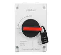 Qudinip Interrupteur de Déconnexion Solaire PV, Isolateur DC étanche, Fonction 32A 4P pour Camping-car et Bateau, Matériau PC, IP66