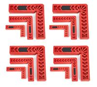 Qudinip Jeu de Pinces à Angle Droit en Forme de L pour Outils de Menuiserie 3 Pouces 4 Pouces 6 en Plastique de Haute dureté Mesure Durable et Multi-angle