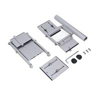 Qudinip Jeu de Rails de Scie Circulaire à Double Couche pour Rail de Guidage de Levage de Scie électrique avec Matériau en Alliage D'aluminium pour établi, 3 Connecteurs