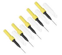Qudinip Jeu de Sondes de Test, Aiguilles en Laiton Durables de 0.7mm pour le Diagnostic Automobile, Kit D'accessoires 5 Pièces (Jaune)