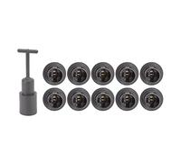 Qudinip Lot de 10 Supports de Lampe ABS E14 avec Manchon, Base de Douille de Lumière Sûre pour Divers Besoins D'éclairage (Noire)