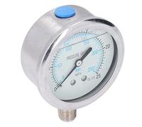 Qudinip Manomètre à Vide, Boîtier en Acier Inoxydable Durable, Haute Précision pour Usage Industriel et Domestique, 1/4 Pouces NPT (0~25 MPa)