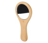 Qudinip Miroir de Maquillage Portatif en Bois, Poignée Ergonomique et Confortable, Portable pour Les Voyages, Retouches Cosmétiques, Bois d'herbe, 1 unité
