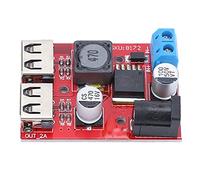 Qudinip Module de Carte Régulateur de Tension avec Deux Sorties USB pour Charger des Appareils Mobiles et des Appareils électroniques, DC6-30V à 5V