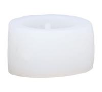 Qudinip Moule de Pot de Fleur en Silicone Rond Multifonctionnel, Moule de Jardinière pour Décoration de Maison, Blanc, 1 unité (50-2285-D)