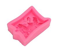 Qudinip Moules en Silicone pour Projets de Pâtisserie de Bricolage, Fabrication Soignée, Moules à Fondant Petit Ange 5x7cm, Rose pour la Décoration de Gâteaux