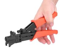 Qudinip Pince à Sertir à Compression HLT-548B, Outil en Acier Durable pour Sertir les Connecteurs Coaxiaux F, BNC, pour L'installation de Télévision par Câble, Longueur Réglable