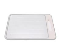 Qudinip Plateau de Décongélation, Planche à Découper Double Face à Décongélation Rapide avec Affûteur pour Usage Culinaire, Alliage D'aluminium 1 Pièce (Kaki)