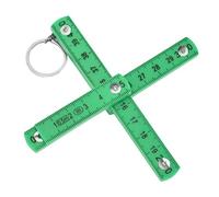 Qudinip Règle Pliable en ABS 50 Cm, Outil de Mesure Compact et Robuste pour la Pose de Carrelage et L'artisanat (Verte)