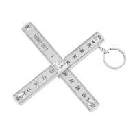Qudinip Règle Pliable en ABS 50 Cm, Outil de Mesure Compact et Robuste pour la Pose de Carrelage et L'artisanat (Blanche)