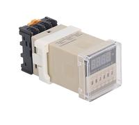 Qudinip Relais temporisé Minuterie de Retard de Cycle Numérique Réglable pour éclairage Public et Armoire électrique, PP Ignifuge Durable, 0,1 S à 99 H (AC380V)