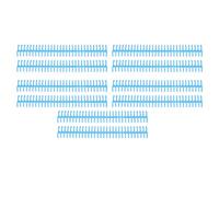 Qudinip Reliure à Peigne en Plastique, 10 Pièces, Fiable et Durable, pour Carnet de Notes au Format Papier A4 B5 A5, Rapports, Calendriers, 19mm, 30 Anneaux (Bleue)