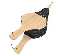 Qudinip Souffleur à Soufflet en Bois, Souffleur D'Air en Bois et Cuir Composites Durables pour la Cuisine en Plein Air, Barbecue et Camping 18,9x7,9 Pouces