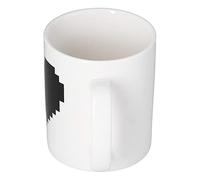 Qudinip Tasse en Céramique Sensible à la Chaleur, Couleur Changeante, pour la Maison, le Bureau, le Bar, Beau Motif de Cœur, Poignée Ergonomique, 1 X 12x9,5x8cm