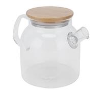 Qudinip Théière en Verre Résistant à la Chaleur, Bouilloire à Eau élégante de 600ml pour Cafés et Restaurants