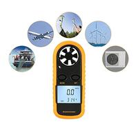 Qudinip Thermomètre Anémomètre Numérique, Compteur de Vitesse du Vent Portable pour une Utilisation en Extérieur avec écran LCD et Fonctionnement alimenté par Batterie
