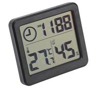 Qudinip Thermomètre et Hygromètre Numérique, Testeur d'humidité de Haute Précision pour la Maison, le Bureau, la Chambre de bébé, écran de 3,2 Pouces (Noir)