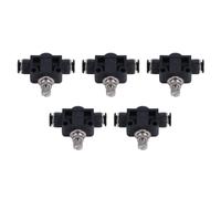 Qudinip Vanne D'accélérateur Pneumatique, 5 Pièces, Accessoires de Connexion Durables en PVC Résistant à la Compression pour équipement D'automatisation (Diamètre extérieur trachéal 10 mm)