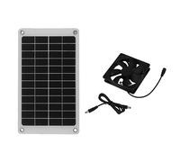 Qudinip Ventilateur D'extraction Solaire, Ventilateur de Ventilation à énergie Solaire étanche IP67 10 W pour Poulailler et Hangar, Silicium Monocristallin Durable