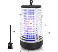Queath Zapper Électrique Lampe Anti Moustique intérieur/extérieur, Insect Fly Zapper, 4piège à moustiques étanche pour Insectes Volants, Ampoule de Lampe Anti-moustiques
