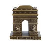 Queemie® Vintage Bronze Paris Arc de Triomphe Métal Statue Artificiel Mondiale Célèbre Bâtiment Figurine de Collection pour Bureau Domicile Décor Cadeaux Personnalisés Souvenirs, 3 Pouces