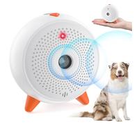 QueenMew Anti Aboiement, Dispositifs à Anti Aboiement Chien Ultrason, Automatique Boitier Anti-Aboiement Chien, Repulsif Ultrasons Rechargeable et étanche avec 33ft, pour Les Petits et Grands Chiens