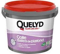Quelyd Colle Dalles de Plafond Polystyrène - Seau de 4 kg (12 m²) | Colle en Pâte Prête à l'Emploi pour Dalles - Poutres - Moulures et Panneaux Isolants Légers - Intérieur - Sans Solvant