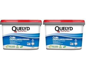 Quelyd Colle Papiers Peints Intissés en Pâte - Toutes Pièces - Application Directement Au Mur - Prête à l'Emploi - Sans Solvant - Seau de 5 kg (Lot de 2)