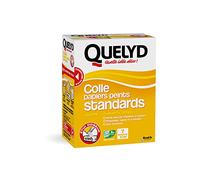 Quelyd Colle Papiers Peints Standards - Idéale pour Chambres et Couloirs - Prête en 3 Minutes - Dosage Ultra Facile - Sans Grumeaux - Sans Solvant - Poudre 250 g (7 rouleaux)