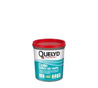 Quelyd Colle toiles de verre – Prête à l'emploi, sans solvant, tous supports muraux – Pot 1 kg