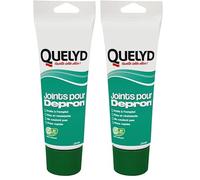 Quelyd Joints pour Depron - Colle Joint pour Plaques d’Isolation Thermique Depron Quelyd - Colle en Pâte Prête à l’Emploi - Sans Solvant - Couleur : Blanc (Lot de 2)