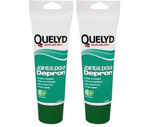 Quelyd Joints pour Depron - Colle Joint pour Plaques d’Isolation Thermique Depron Quelyd - Colle en Pâte Prête à l’Emploi - Sans Solvant - Couleur : Blanc (Lot de 2)