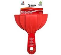 Quelyd Kit 3 décollleurs de papier peint, spatules synthétiques, bords affûtés, différentes largeurs