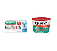 Quelyd Plaques DEPRON Format G9 - Épaisseur 9 mm - Plaque Isolation Thermique - Blanc - 7 Plaques de 1 m² (100 x 100 cm) & Quelyd 30602469 Colle pour DEPRON et matériaux isolants, 1 kg