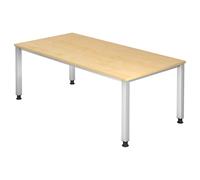 QUEO 2E S | Bureau - Érable 200 x 100 réglable en hauteur