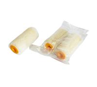 Quercos. Pack 2 recharges rouleau peinture petit velours naturel 5 cm - Housse de rouleaux velours peluche laine 5 mm - Jeu de rouleaux patte de lapin pour tous types de peintures et vernis