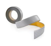 Quest Bande Antidérapante 35 mm PVC Autoadhésive - Argenté, 5 m | Revêtement antiglisse à dos adhésif puissant, sécurise sols, rampes et marches, escaliers, garages & ateliers