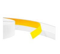 Quest Bande plate PVC 50 mm Autoadhésif - Blanc, 10 m | Baguette flexible pour fenêtres et portes, protège de l’humidité et de la saleté, pour une finition propre