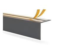 Quest Cache-rail à rideaux PVC 30 x 30 mm - Gris foncé, 200 cm